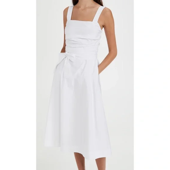VERONICA BEARDPositano Ruched Bow Midi Dress